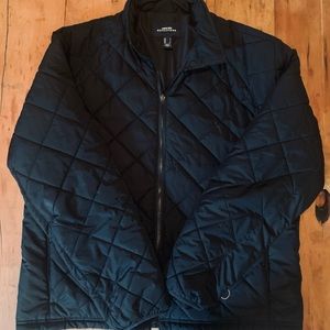 Black Quilted Land’s End Men’s Coat, Size L